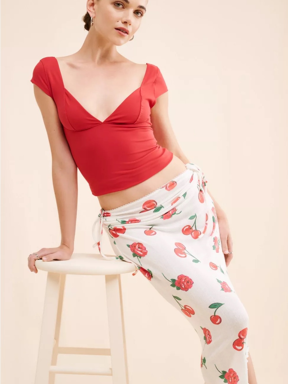 For Love & Lemons Wilma Midi Skirt